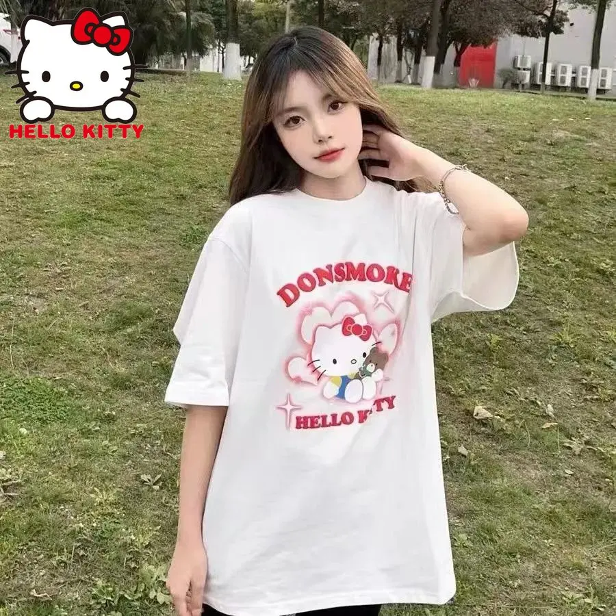 Sanrio Hello Kitty Shirt Y2k Clothes Cotton Summer Girls Boys Streetwear Short Sleeve T-shirt Cinnamoroll Casual Anime Tees Tops
Sanrio Hello Kitty Shirt Y2k Clothes Cotton Summer Girls Boys Streetwear Short Sleeve T-shirt Cinnamoroll Casual Anime Tees Tops