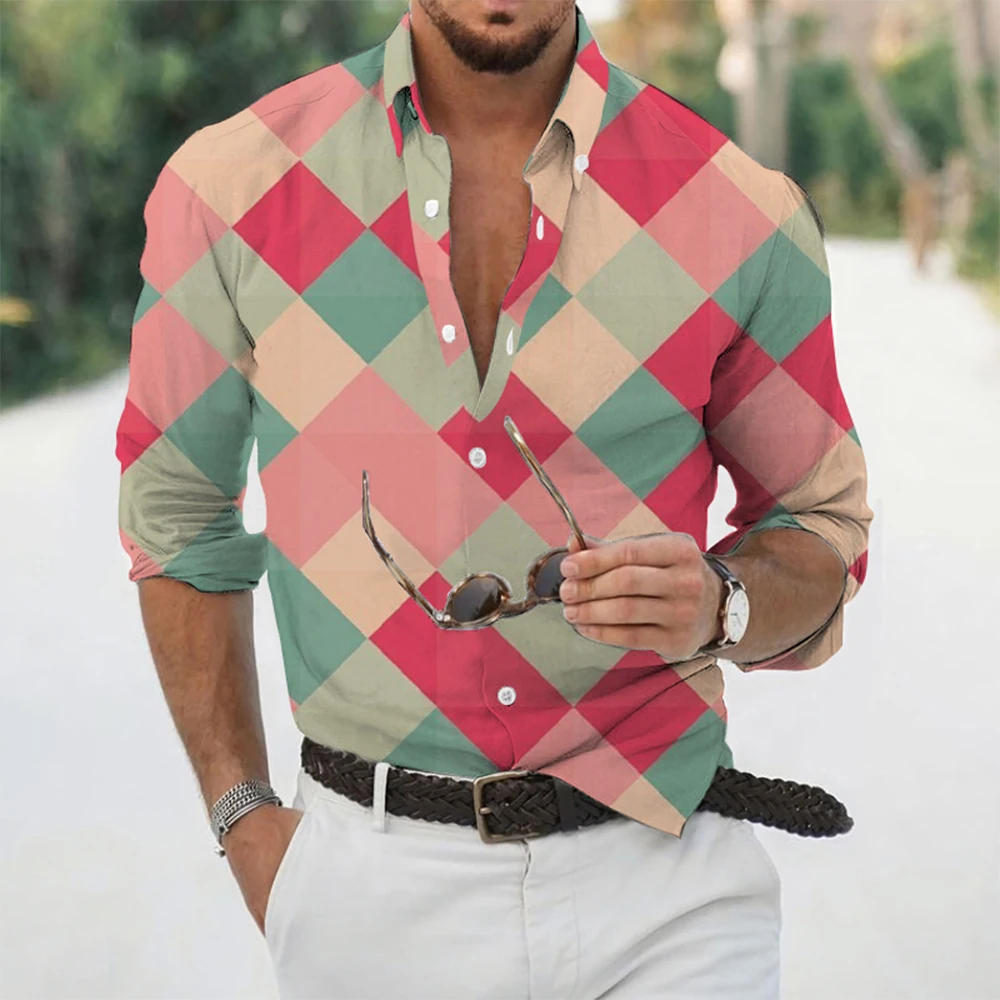 Tops Mens Shirts Formal Leisure Plaid Print Baroque Spring Blouse Summer Breathable Button Down T-Shirts Casual
Tops Mens Shirts Formal Leisure Plaid Print Baroque Spring Blouse Summer Breathable Button Down T-Shirts Casual