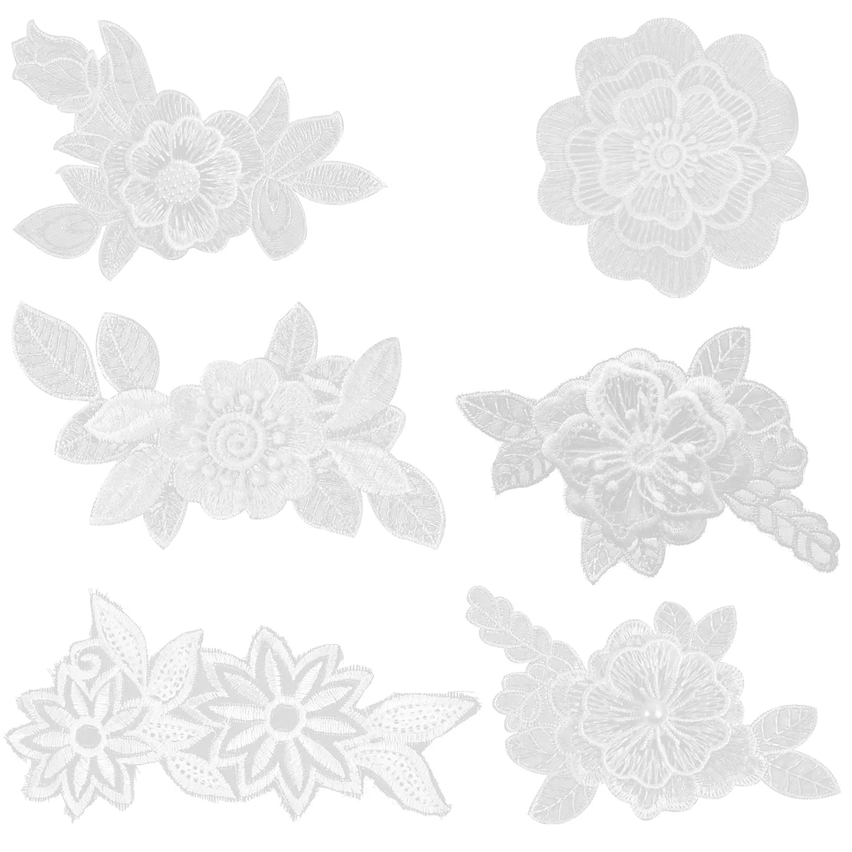 Floral Lace Patch Flower Sewingappliques Applique Iron Embroidery White Clothes Flowers Clothing Embroidered Decorative Stickers
Floral Lace Patch Flower Sewingappliques Applique Iron Embroidery White Clothes Flowers Clothing Embroidered Decorative Stickers
