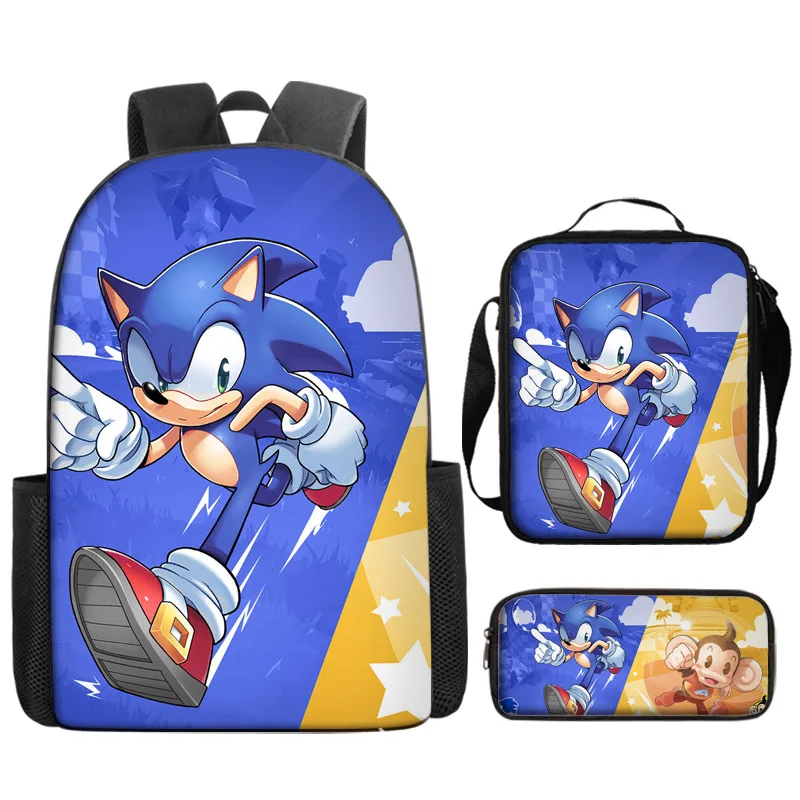 

New Cartoon Backpack Sonic The Hedgehog Game Surrounding High-value Fashion Creative Printing Student Large-capacity Schoolbag