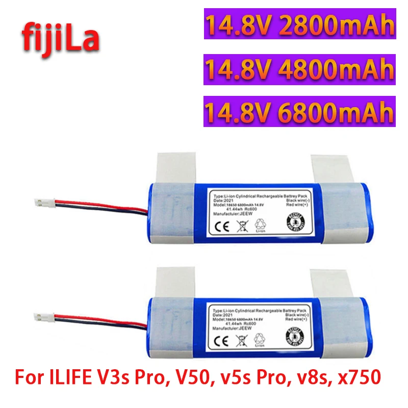2023 New Genuine 14.8 V 6800mah 18650 Lithium Battery For ILIFE V3s Pro, V50, v5s Pro, v8s, x750 Robotic Vacuum Battery
2023 New Genuine 14.8 V 6800mah 18650 Lithium Battery For ILIFE V3s Pro, V50, v5s Pro, v8s, x750 Robotic Vacuum Battery