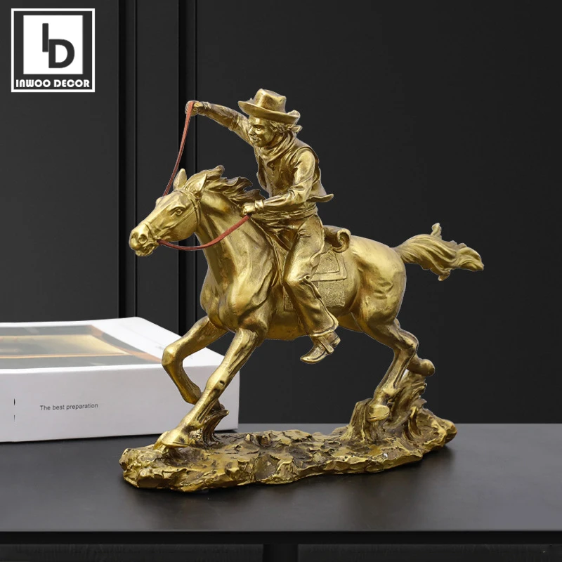 Золотые фигурки из смолы Rider, украшения для лошадей, ковбойских коньев, украшение для дома, гостиной, гостиной, декор для ТВ, кабинета 
Золотые фигурки из смолы Rider, украшения для лошадей, ковбойских коньев, украшение для дома, гостиной, гостиной, декор для ТВ, кабинета