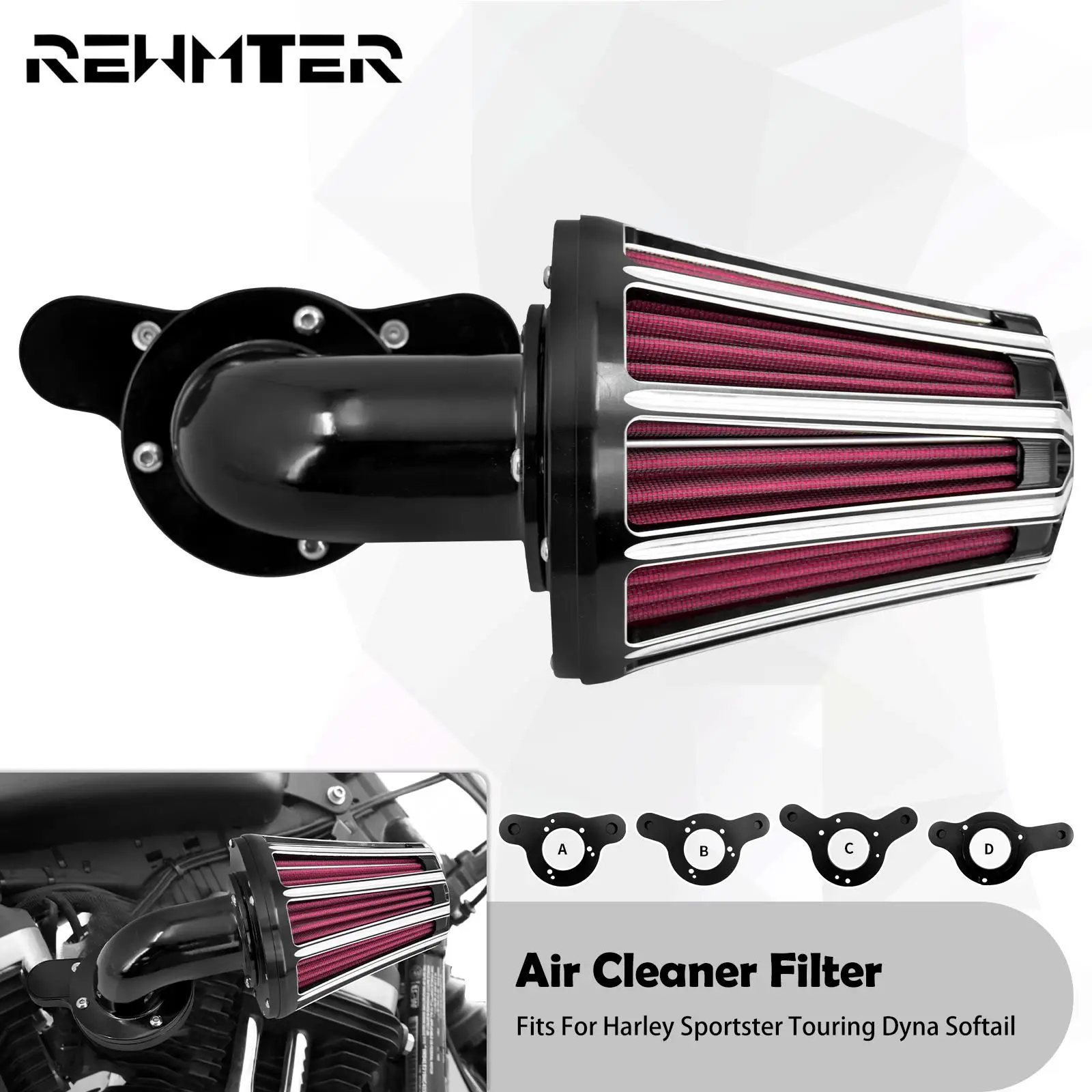 Motorcycle Black Sucker Air Cleaner Red Intake Filter For Harley Touring Ultra Limited CVO Road King Softail Sportster Dyna FXBB
Motorcycle Black Sucker Air Cleaner Red Intake Filter For Harley Touring Ultra Limited CVO Road King Softail Sportster Dyna FXBB