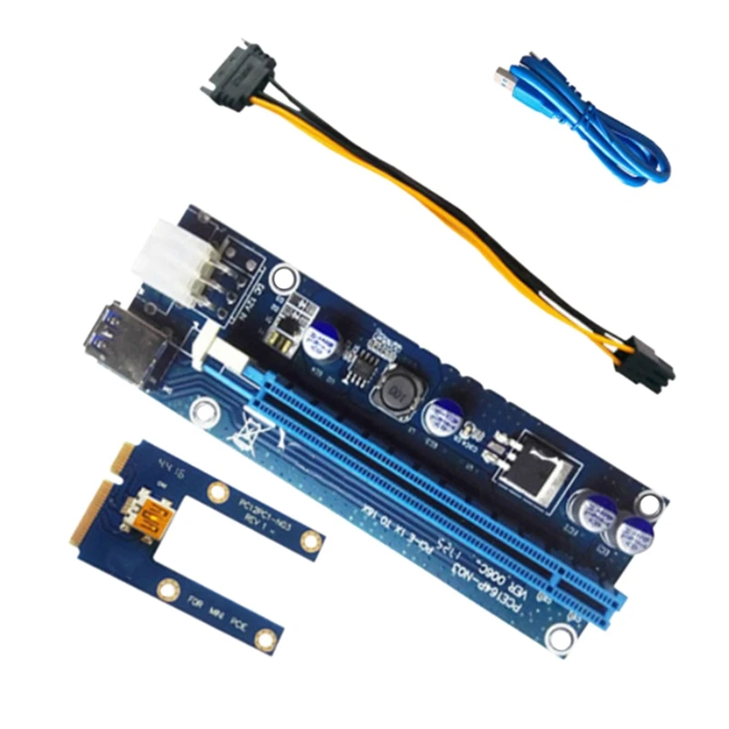 PCI E 1X to 16X Riser Adapter with MOLEX to SATA Power Cable-GPU Cord Riser Adapter-Ethereum Mining for Mining
PCI E 1X to 16X Riser Adapter with MOLEX to SATA Power Cable-GPU Cord Riser Adapter-Ethereum Mining for Mining
