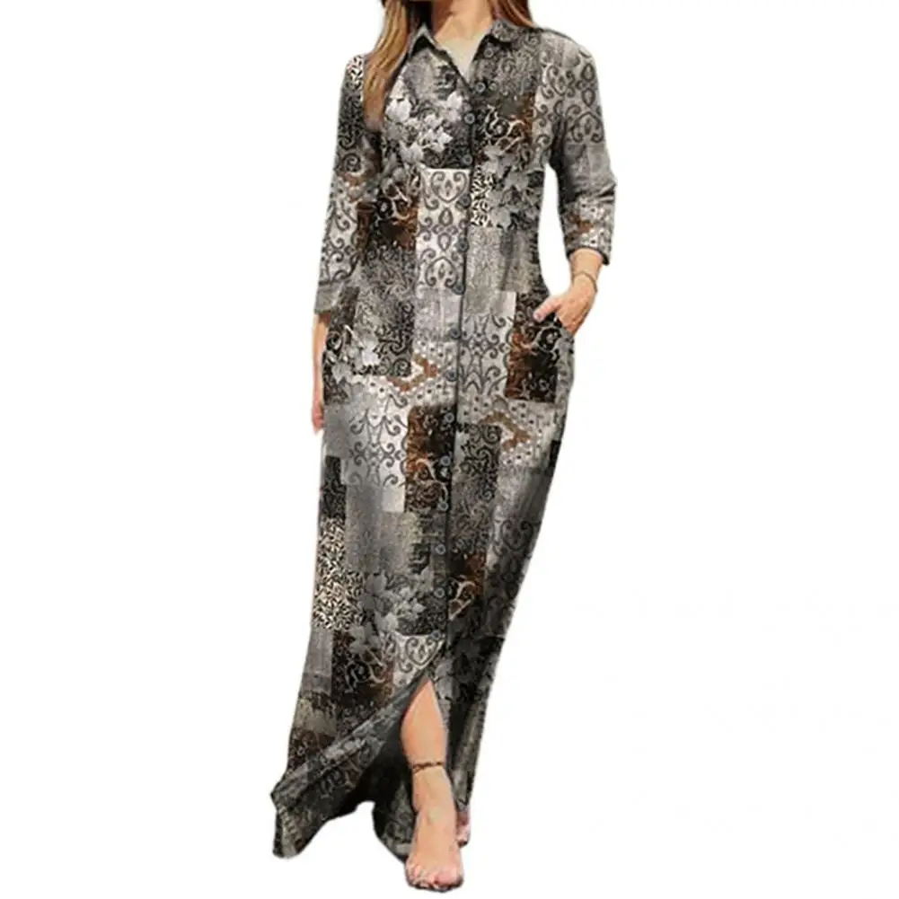 Charming Youthful Elegant Vintage Floral Print Single Breasted Shirt Dress for Daily Wear Shirt Dress Maxi Dress
Charming Youthful Elegant Vintage Floral Print Single Breasted Shirt Dress for Daily Wear Shirt Dress Maxi Dress