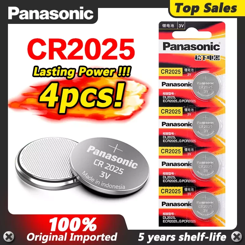 4 шт., оригинальные кнопочные батарейки cr2025 ECR2025 BR2025 DL2025 KCR2025 LM2025 3 в
4 шт., оригинальные кнопочные батарейки cr2025 ECR2025 BR2025 DL2025 KCR2025 LM2025 3 в