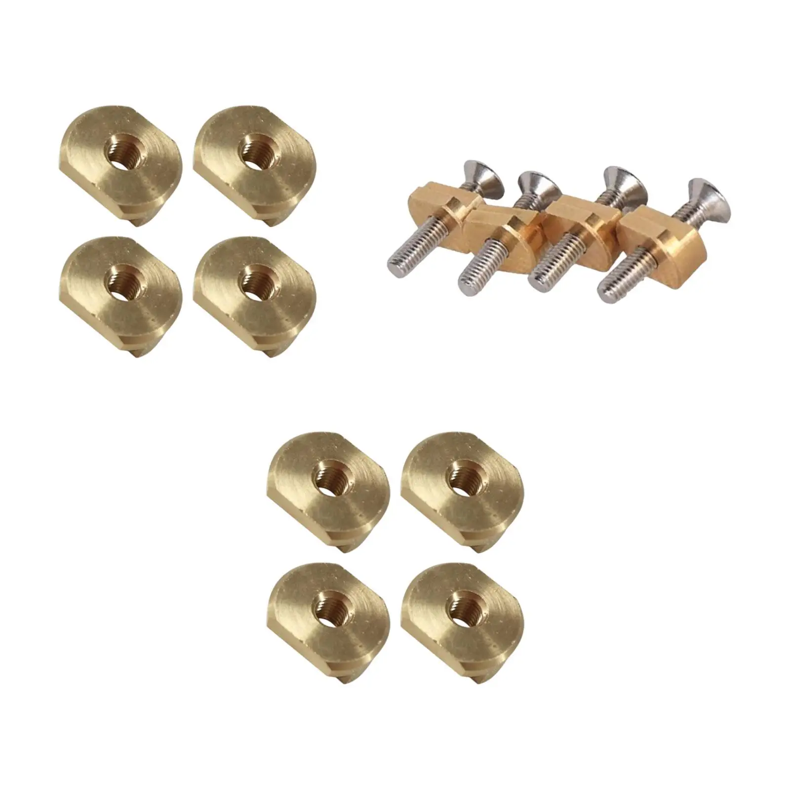 

Hydrofoil Mounting T Nuts Lightweight Multifunction Hydrofoil T-nuts Set Hardness for Hydrofoil Tracks Paddle Board Spare Parts