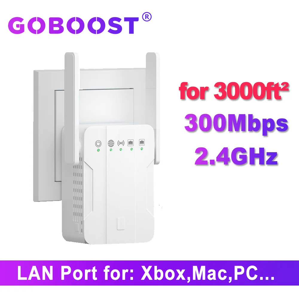 Wireless WiFi Repeater Amplifier Companion 300Mbps 2.4GHz Plug and Play Wifi Extender 2 antenna Large Range WPS easy set
Wireless WiFi Repeater Amplifier Companion 300Mbps 2.4GHz Plug and Play Wifi Extender 2 antenna Large Range WPS easy set