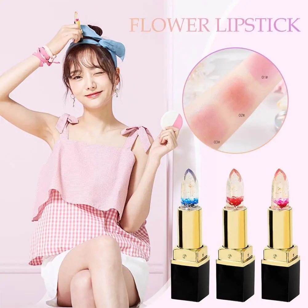 3 Colors Moisturizing Lip Balm Flower Transparent Lipstick Lips Care Balm Temperature Changing Color Lip I3N2
3 Colors Moisturizing Lip Balm Flower Transparent Lipstick Lips Care Balm Temperature Changing Color Lip I3N2