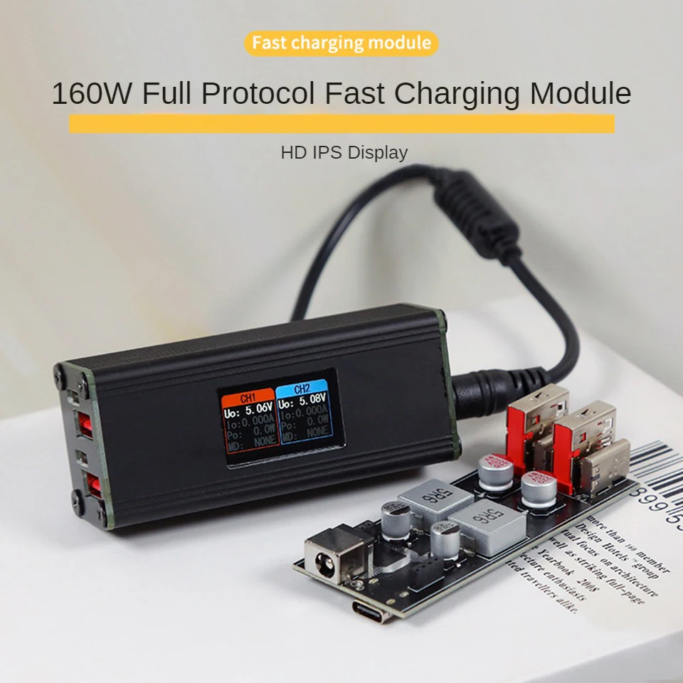 USB Type C 160W Fast Charge Module SW3518 SW3516 with IPS HD Screen Display Support QC3.0 PD3.0 SCP FCP Full Protocol DC 24V 6A
USB Type C 160W Fast Charge Module SW3518 SW3516 with IPS HD Screen Display Support QC3.0 PD3.0 SCP FCP Full Protocol DC 24V 6A