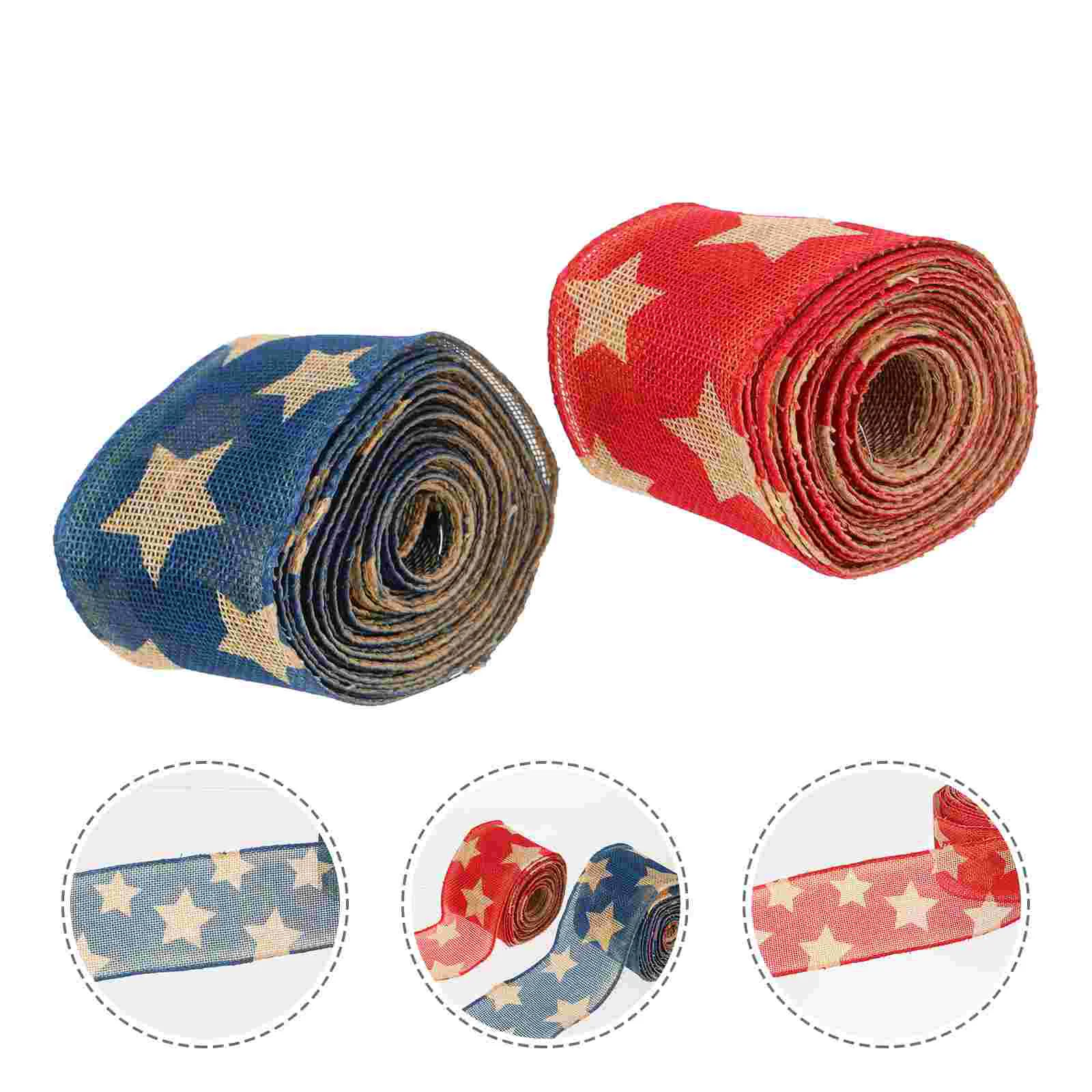 2 Rolls Decorative Linen Gift Packing Ribbon American Flag Ribbon Flag Star Ribbon
2 Rolls Decorative Linen Gift Packing Ribbon American Flag Ribbon Flag Star Ribbon