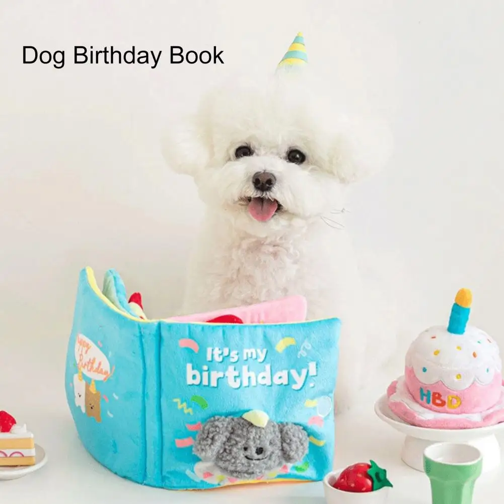 Pet Toys Pet Toy Leaky Food Sniffing Dog Birthday Book A Cute Cloth Book with Built-in Sound for Missed Eating Fun Book-shaped
Pet Toys Pet Toy Leaky Food Sniffing Dog Birthday Book A Cute Cloth Book with Built-in Sound for Missed Eating Fun Book-shaped