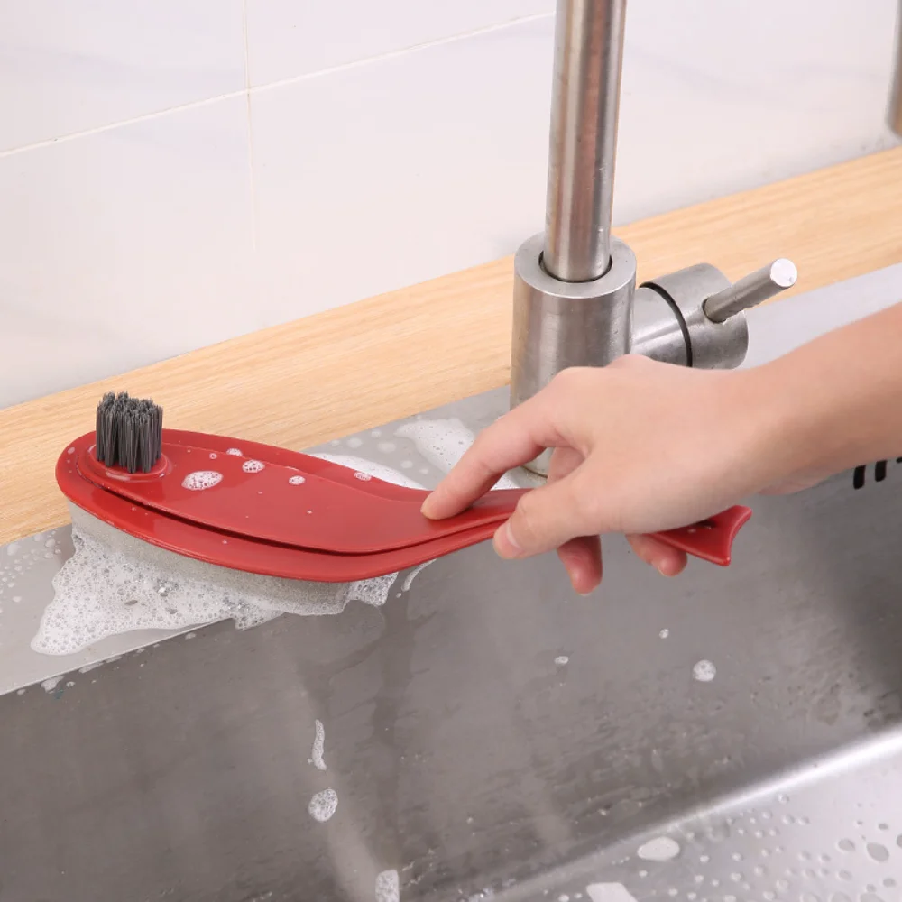 Creative Fish Shaped 2 In 1 Detachable Sponge Cloth Gap Brush Multifunction Kitchen Tap Sink Cup Cleaning Brush
Creative Fish Shaped 2 In 1 Detachable Sponge Cloth Gap Brush Multifunction Kitchen Tap Sink Cup Cleaning Brush