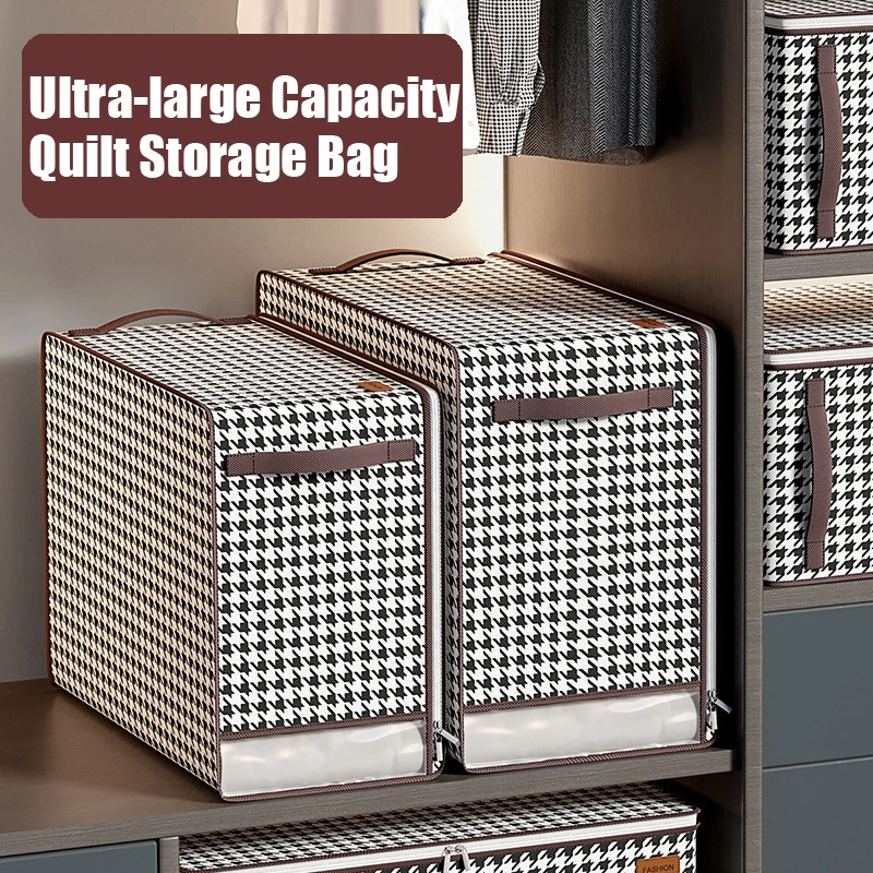 

Quilt Storage Bag Household Wardrobe Clothes Organizer Large Capacity Storage Bag Student Dormitory Luggage Packing Moving Bag