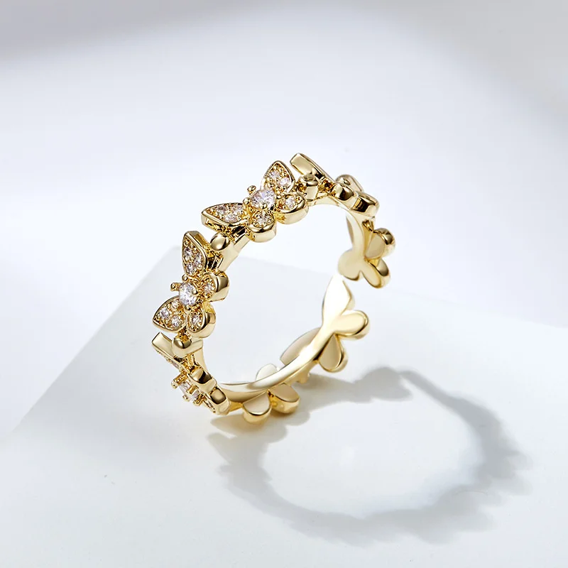 New Fashion Shiny Cubic Zirconia Butterfly Rings For Women Girls Geometric Adjustable Finger Ring Minimalist Dainty Jewlery
New Fashion Shiny Cubic Zirconia Butterfly Rings For Women Girls Geometric Adjustable Finger Ring Minimalist Dainty Jewlery