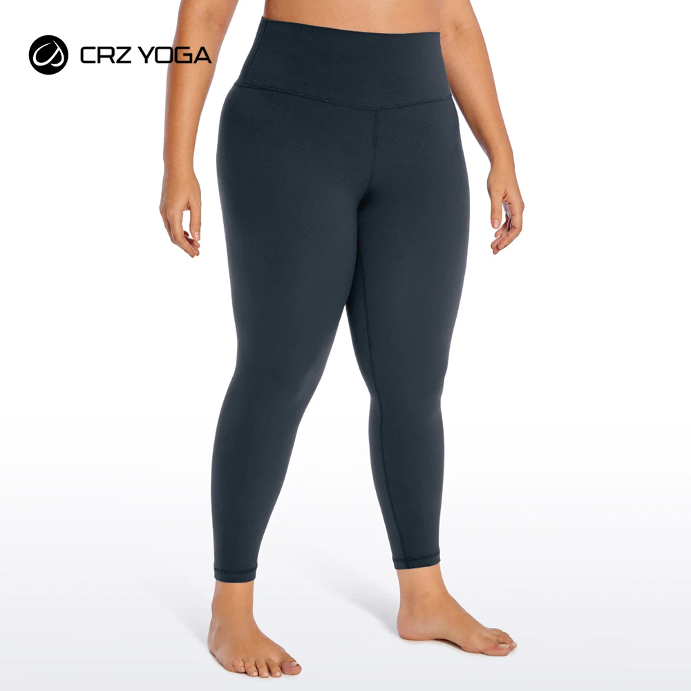 

CRZ YOGA Butterluxe Plus Size Leggings for Women 25 Inches - High Waisted Buttery Soft Workout Spandex Yoga Pants 3X 4X