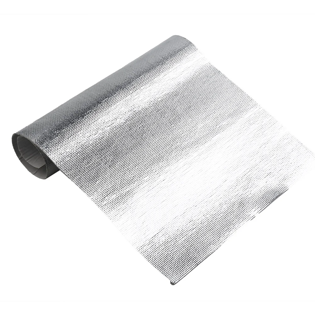 

25*50cm Car Heat Shield Insulation Hood Sound Deadener Protective Film Mat For Shielding Exhaust/Bonnet/Tank/Engine Compartment