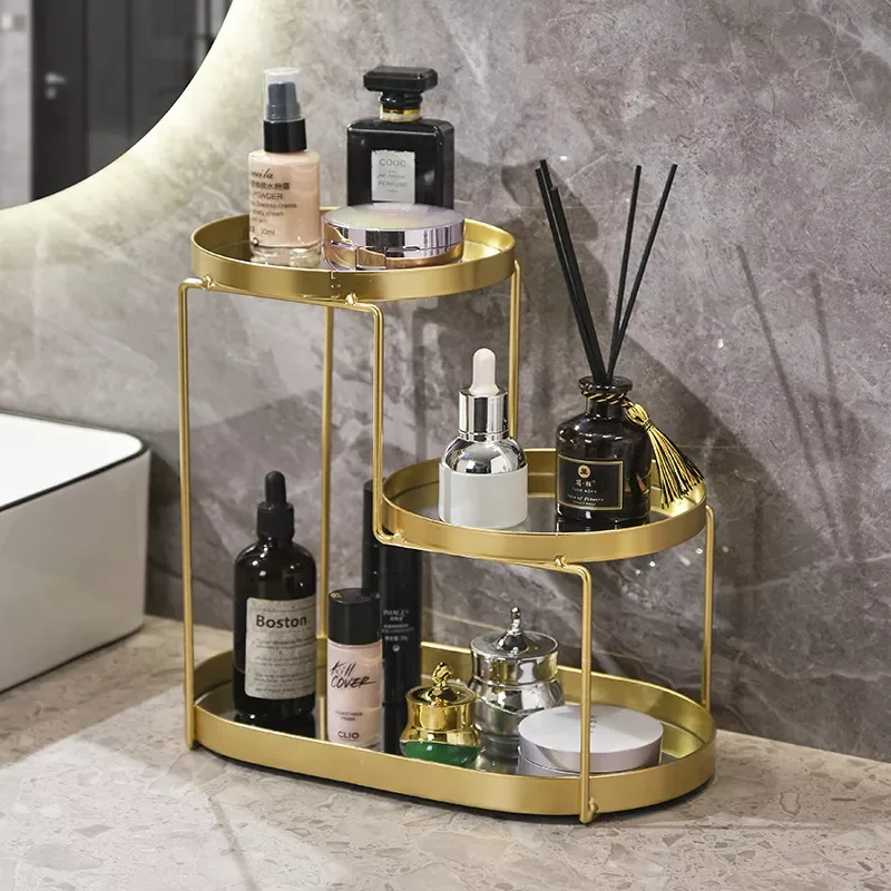 Nordic Desktop Cosmetic Storage Shelf Luxury Wrought Iron Makeup Storage Shelf Tray Dressing Table Finishing Rack Organizer
Nordic Desktop Cosmetic Storage Shelf Luxury Wrought Iron Makeup Storage Shelf Tray Dressing Table Finishing Rack Organizer