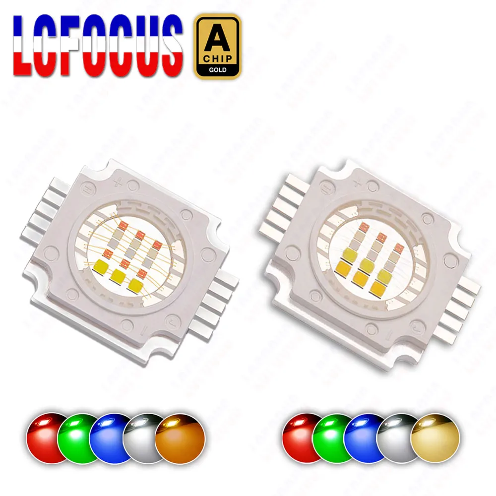 15 Вт RGBWY RGBWWW Светодиодный чип COB красный светло-зеленый светло-синий свет белый