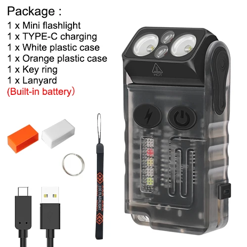 Asafee Tiki V20 фонарик, алюминиевый, Type-C
Asafee Tiki V20 фонарик, алюминиевый, Type-C