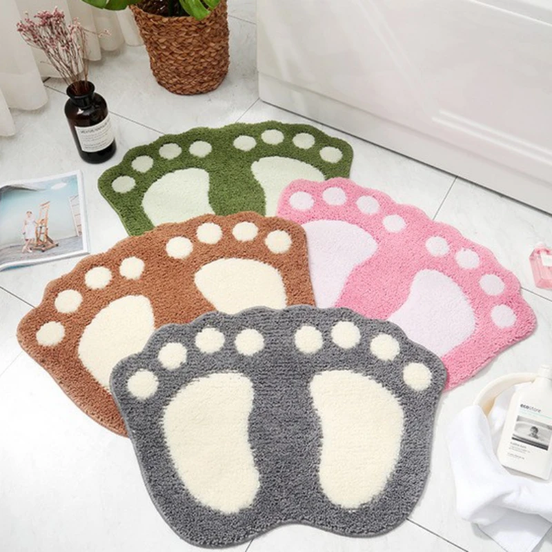 Foot Print Bath Mats Cute Big Feet Shaggy Carpet Non-slip Bathroom Carpet Soft Microfiber Absorbent Mat For Floor Door Bedroom
Foot Print Bath Mats Cute Big Feet Shaggy Carpet Non-slip Bathroom Carpet Soft Microfiber Absorbent Mat For Floor Door Bedroom