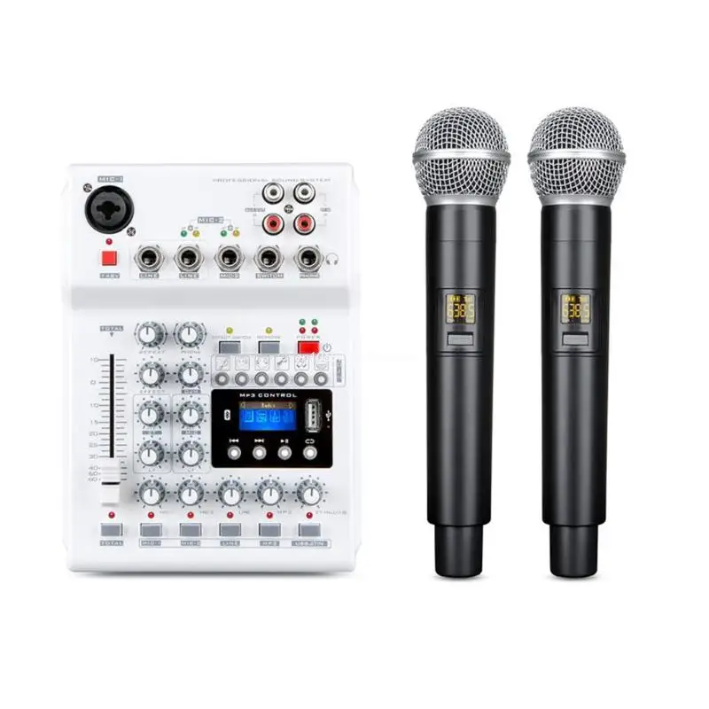 Lightweight Wireless Mixer Console with UHF Frequency Handheld Microphones for Live Streaming USB Mixer New Dropship
Lightweight Wireless Mixer Console with UHF Frequency Handheld Microphones for Live Streaming USB Mixer New Dropship