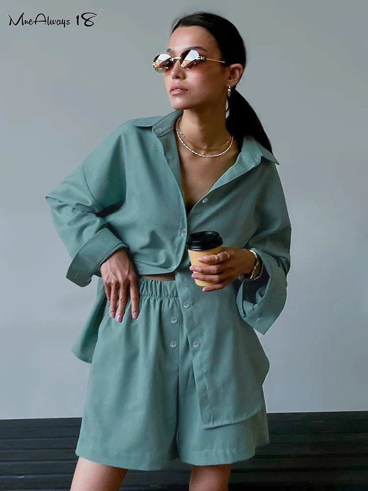 Mnealways18 Vintage Cyan Office Two Piece Sets Womens Outifits With Wide Shorts Suit Oversize Shirt Two Pieces Female Autumn Set
Mnealways18 Vintage Cyan Office Two Piece Sets Womens Outifits With Wide Shorts Suit Oversize Shirt Two Pieces Female Autumn Set