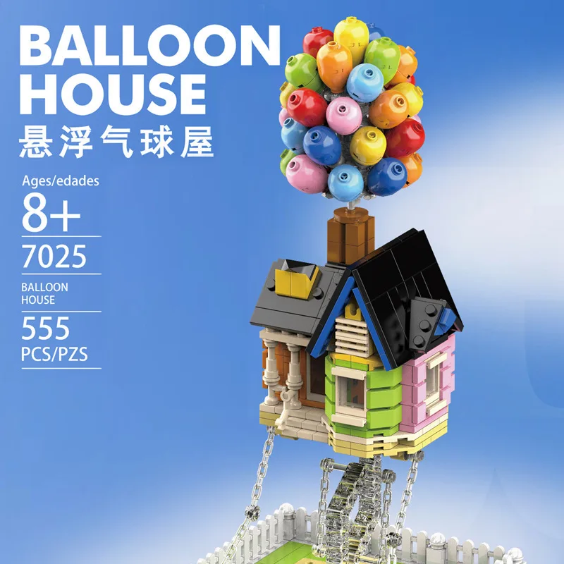 MOC Movie Creative DK 7025 Floating Balloon House Pull Model Decoration Building 555PCS Block Toys Kids Toy Gift Set
MOC Movie Creative DK 7025 Floating Balloon House Pull Model Decoration Building 555PCS Block Toys Kids Toy Gift Set