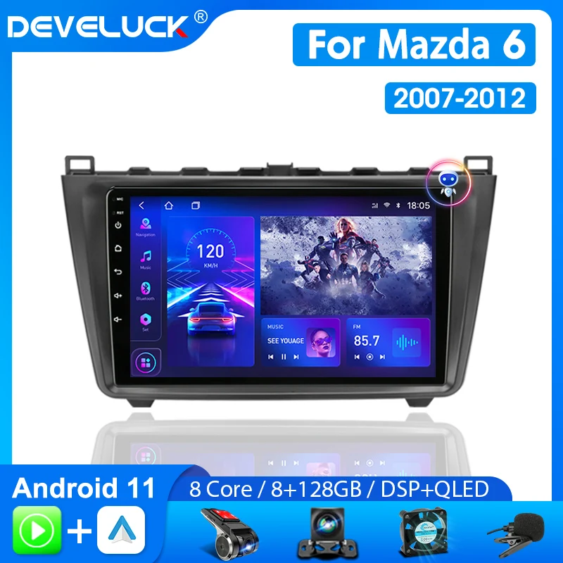 Android 11 2 Din Car Radio Multimedia Player Navigation GPS for Mazda 6 Ⅱ GH 2007-2012 Carplay Head Unit Audio Stereo Auto GPS
Android 11 2 Din Car Radio Multimedia Player Navigation GPS for Mazda 6 Ⅱ GH 2007-2012 Carplay Head Unit Audio Stereo Auto GPS