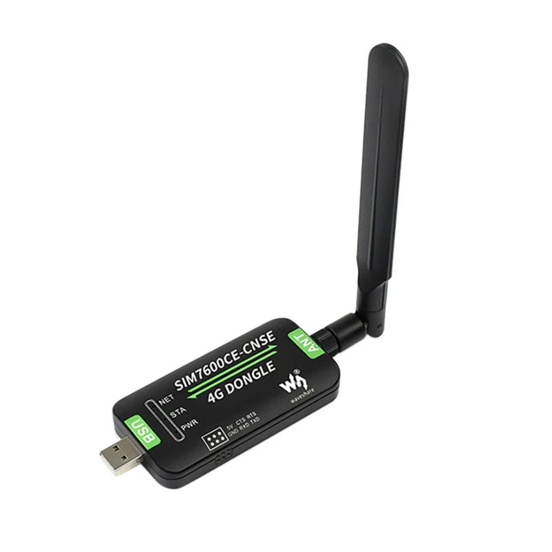 

Waveshare SIM7600CE CNSE 4G DONGLE Module Full Netcom Single Antenna Industrial Grade Internet Module For Windows/Linux