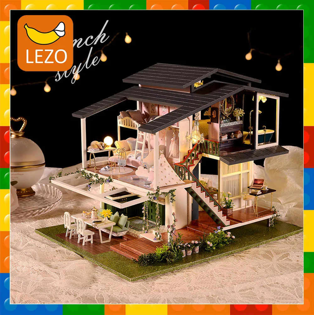 DIY Wooden Miniature Dollhouse with Light Music Big 1:16 Handmade Doll House Model Building Kits Toys for Children Adult Gift
DIY Wooden Miniature Dollhouse with Light Music Big 1:16 Handmade Doll House Model Building Kits Toys for Children Adult Gift