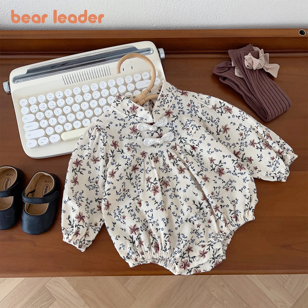 Bear Leader Baby Triangle Creeper 2023 Autumn New Girls' Sweet Flower Print Button Long Sleeve Bodysuit 0-2 Year Baby Dress 
Bear Leader Baby Triangle Creeper 2023 Autumn New Girls' Sweet Flower Print Button Long Sleeve Bodysuit 0-2 Year Baby Dress
