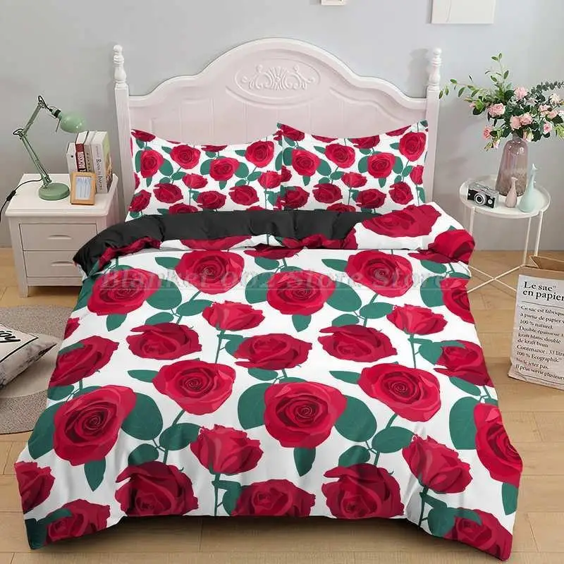 Rose Duvet Cover 2/3 Pieces Set Soft Fabric Single Twin Double Full Queen King 14 Size Comforter Cover Set Bedding Sets02
Rose Duvet Cover 2/3 Pieces Set Soft Fabric Single Twin Double Full Queen King 14 Size Comforter Cover Set Bedding Sets02
