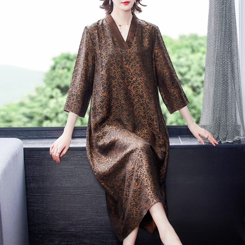 2022 New Spring Summer Long Dress Female Silk Pullover Dress Fashion Loose Plus Size High-End Mulberry Silk Dresses Women's
2022 New Spring Summer Long Dress Female Silk Pullover Dress Fashion Loose Plus Size High-End Mulberry Silk Dresses Women's