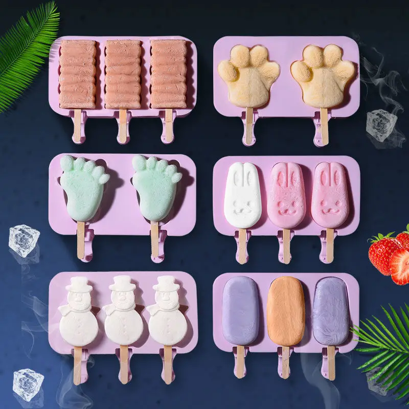 Silicone Ice Cream Mold Reusable Popsicle Molds DIY Homemade Cute Cartoon Freezer Fruit Juice Ice Pop Maker Mould Ice Tray
Silicone Ice Cream Mold Reusable Popsicle Molds DIY Homemade Cute Cartoon Freezer Fruit Juice Ice Pop Maker Mould Ice Tray