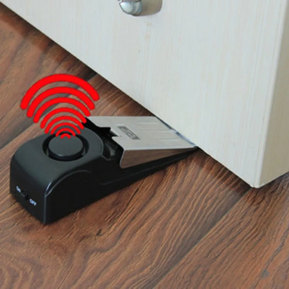 

125 dB Anti-theft Burglar Stop System Security Home Wedge Shaped Door Stop Stopper Alarm Block Blocking System