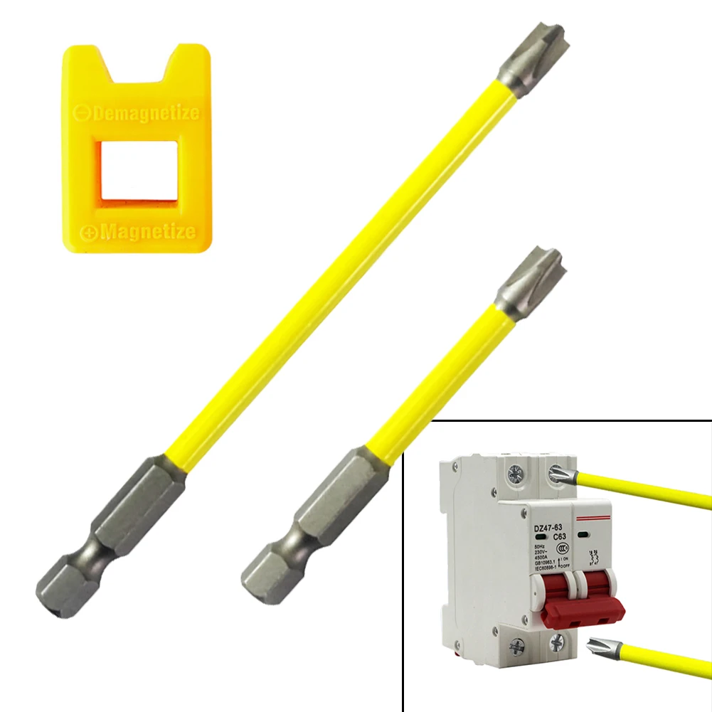 2pcs 65 110mm Magnetic Special Cross Screwdriver Bit Nutdrivers With 1x Magnetizer For Socket Switch Electrician Power Tool Set
2pcs 65 110mm Magnetic Special Cross Screwdriver Bit Nutdrivers With 1x Magnetizer For Socket Switch Electrician Power Tool Set