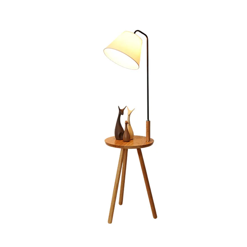Modern Smart Wireless Charging Wood Floor Lamp For Living Room Bedroom Reading Study Lighting Tea Table Corner Standing Light | Лампы и