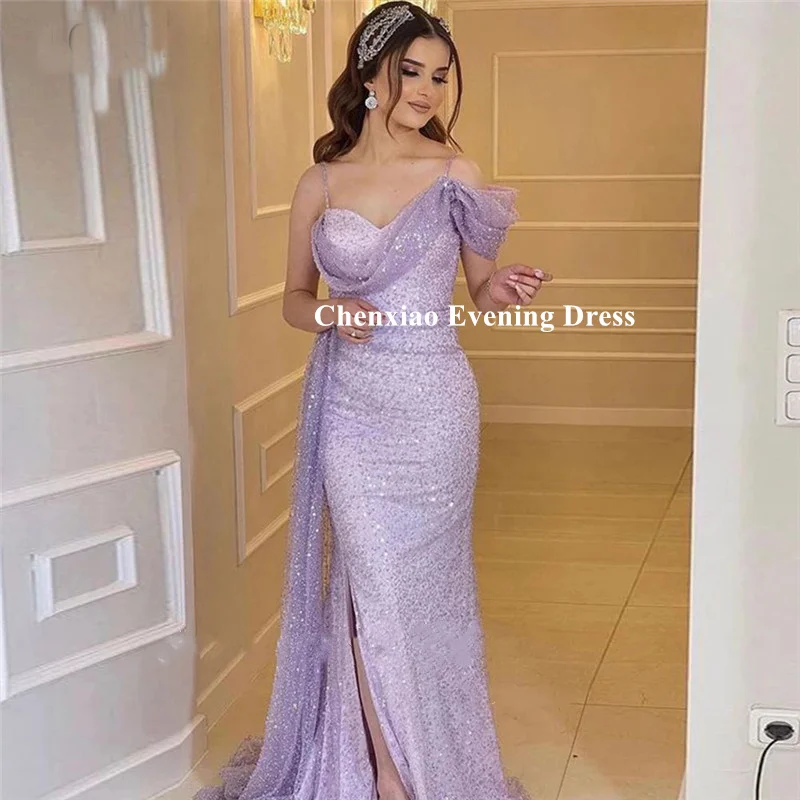 Chenxiao Formal Evening Dress Elegant Purple Mermaid Evening Gown Long Bohemia Backless Spaghetti Strap Sleeveless Floor-Length
Chenxiao Formal Evening Dress Elegant Purple Mermaid Evening Gown Long Bohemia Backless Spaghetti Strap Sleeveless Floor-Length