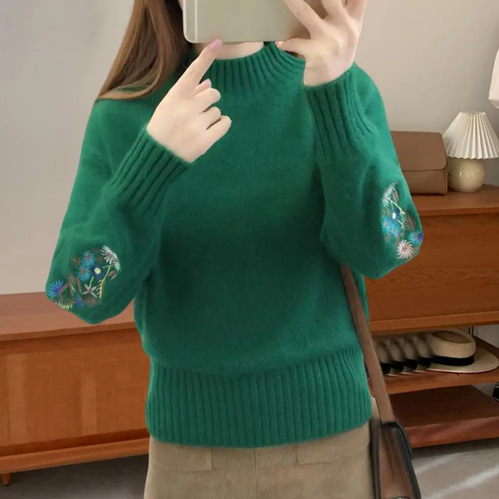 Lady Pullover Sweater Long Sleeve Lady Sweater Flower Pattern Stretch Pullover Sweater
Lady Pullover Sweater Long Sleeve Lady Sweater Flower Pattern Stretch Pullover Sweater