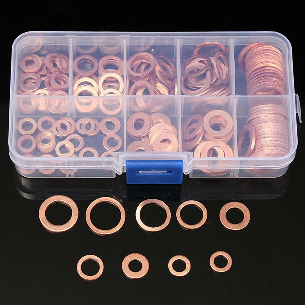200PCS Brand New And High Quality O-type Seal Gaskets M5-M14 Solid Copper Sump Plug Washer Set Durable And Practical Car Parts
200PCS Brand New And High Quality O-type Seal Gaskets M5-M14 Solid Copper Sump Plug Washer Set Durable And Practical Car Parts