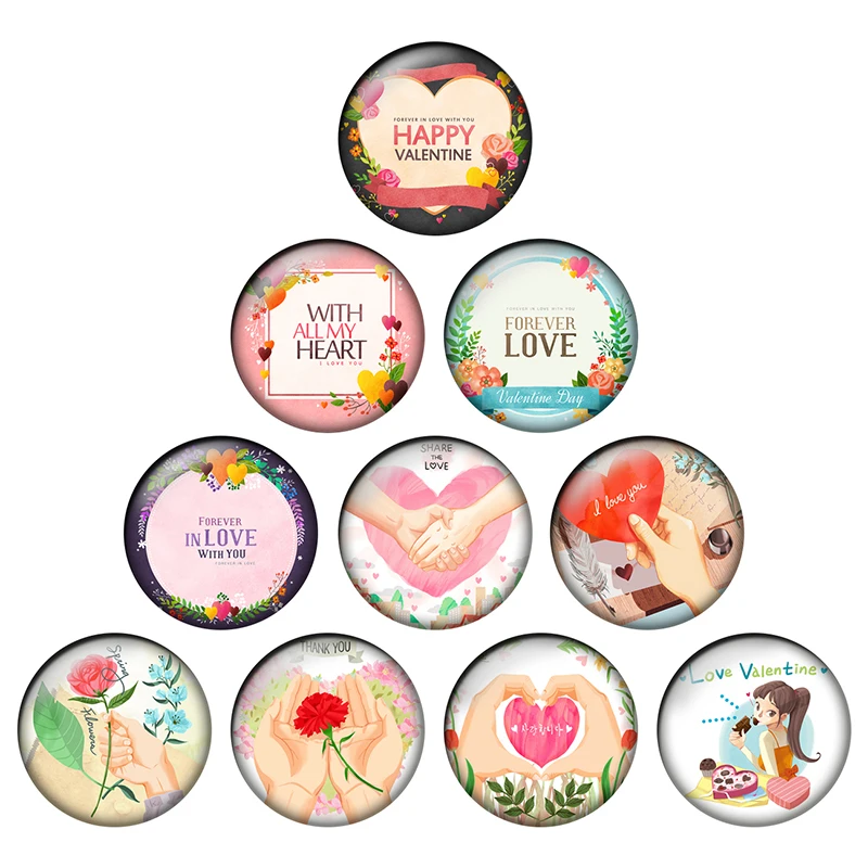 Valentine's Day Love Card Pattern Mixed Round Photo Glass Cabochon Demo Flat Back Making Findings Jewelry Making Supplies H049
Valentine's Day Love Card Pattern Mixed Round Photo Glass Cabochon Demo Flat Back Making Findings Jewelry Making Supplies H049