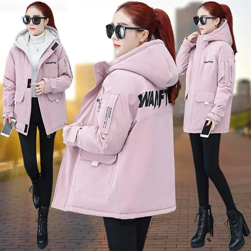 2022 Winter New Korean Loose Down cotton Hooded Jacket Thicken Women's Cotton Tooling Parkas Warm Coat Casual Female Outwear
2022 Winter New Korean Loose Down cotton Hooded Jacket Thicken Women's Cotton Tooling Parkas Warm Coat Casual Female Outwear