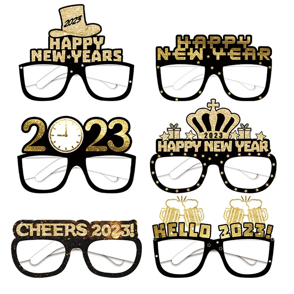Glitter Black-Gold Paper Glasses New Year Party Booths Supplies For Home Xmas Ornament
Glitter Black-Gold Paper Glasses New Year Party Booths Supplies For Home Xmas Ornament
