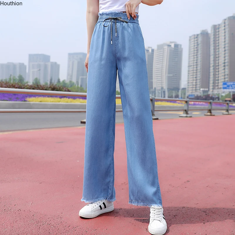 Summer New Mid-rise Jeans Conventional Female Korean Loose Cool Elastic Waist Thin Section Denim
Summer New Mid-rise Jeans Conventional Female Korean Loose Cool Elastic Waist Thin Section Denim