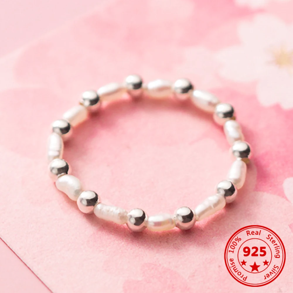Korean-Style 925 Sterling Silver Ring Elegant Pearl Small Light Bead Index Finger Pearl Ring Women's Senior Luxury Jewelry Gift
Korean-Style 925 Sterling Silver Ring Elegant Pearl Small Light Bead Index Finger Pearl Ring Women's Senior Luxury Jewelry Gift