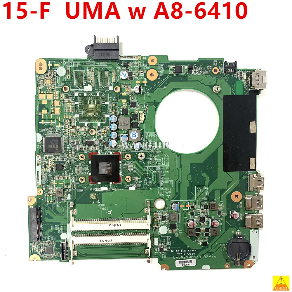 Used Laptop Motherboard For HP 15-F Series 785442-501 785442-001 DA0U99MB6C0 REV:C UMA w A8-6410 CPU 100% Working
Used Laptop Motherboard For HP 15-F Series 785442-501 785442-001 DA0U99MB6C0 REV:C UMA w A8-6410 CPU 100% Working