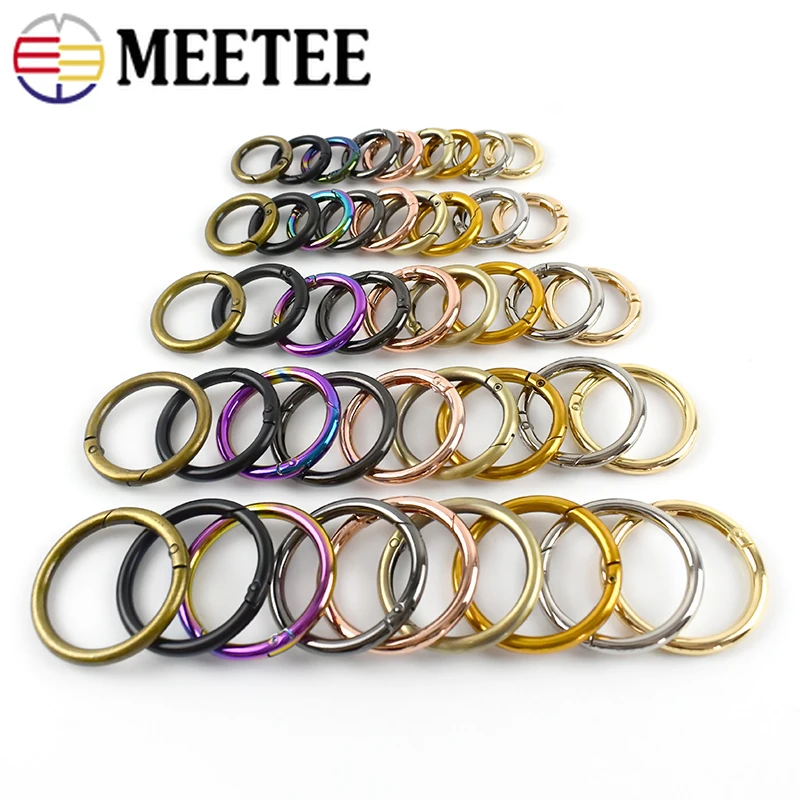 Meetee 5pcs 10-50mm Metal O Ring Round Openable Spring Snap Clasp Clip Buckle DIY Bag Keyring Decor Pendant Hang Hook Accessory
Meetee 5pcs 10-50mm Metal O Ring Round Openable Spring Snap Clasp Clip Buckle DIY Bag Keyring Decor Pendant Hang Hook Accessory