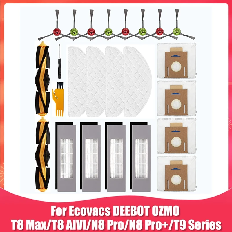 Replacement Parts For Ecovacs DEEBOT OZMO T8 AIVI T8 Max N8 Pro N8 Pro+ Robot Vacuum Cleaner Accessories Kit
Replacement Parts For Ecovacs DEEBOT OZMO T8 AIVI T8 Max N8 Pro N8 Pro+ Robot Vacuum Cleaner Accessories Kit