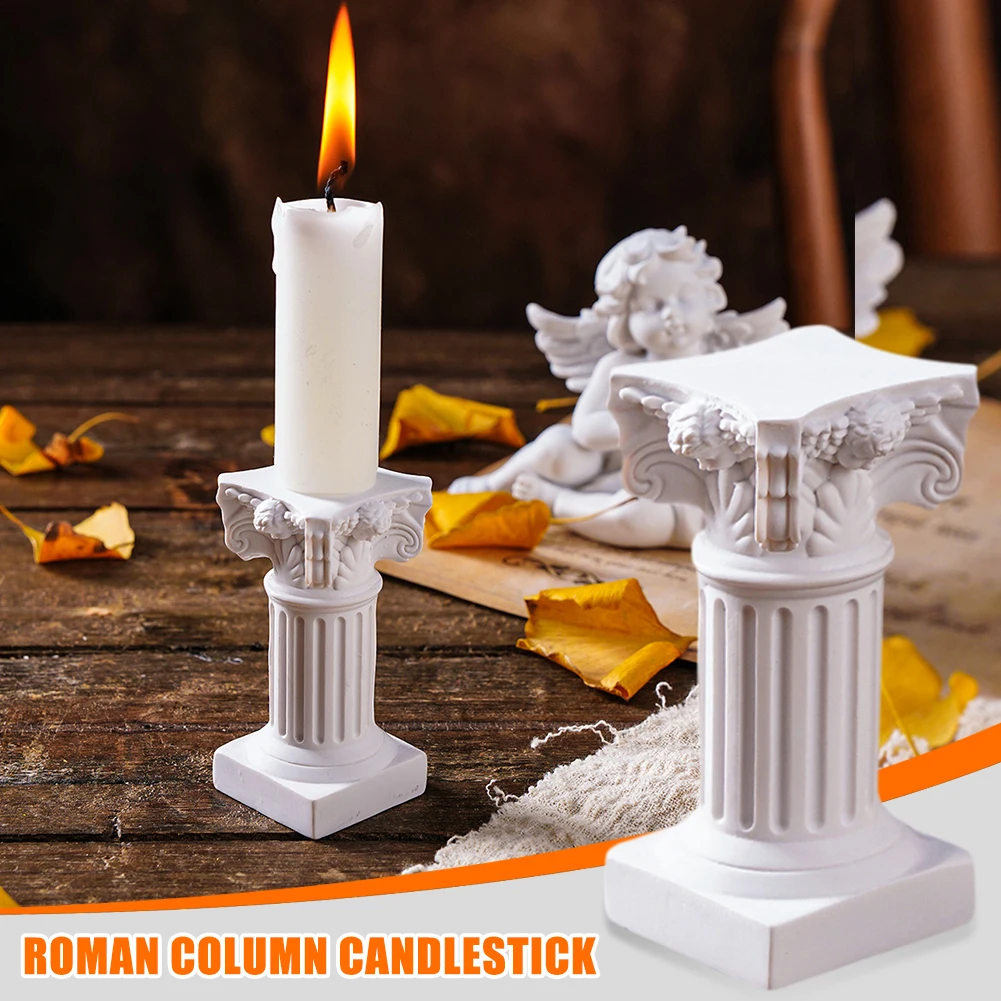 European style Retro Roman Column Candle Candlestick Mini Resin Column Statue Candle Holder Stand for Home Party Wedding Decor
European style Retro Roman Column Candle Candlestick Mini Resin Column Statue Candle Holder Stand for Home Party Wedding Decor